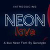 NEON love Preview 01 NEON love | Duo Display font