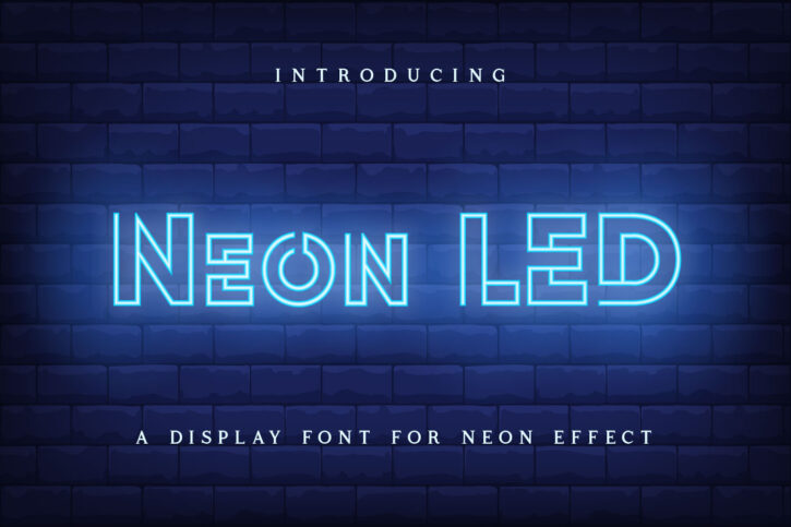 Leon LED Preview 01 Neon LED V2 | Display Font For Neon Effect