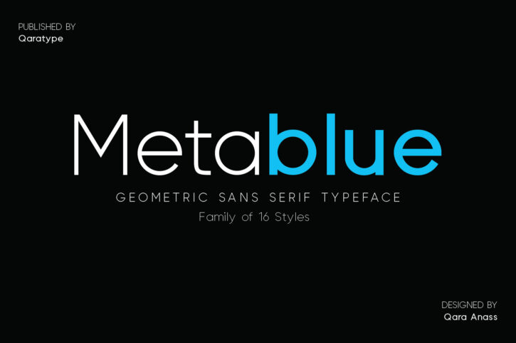Metablue preview 01 Metablue | A Geometric Sans Font